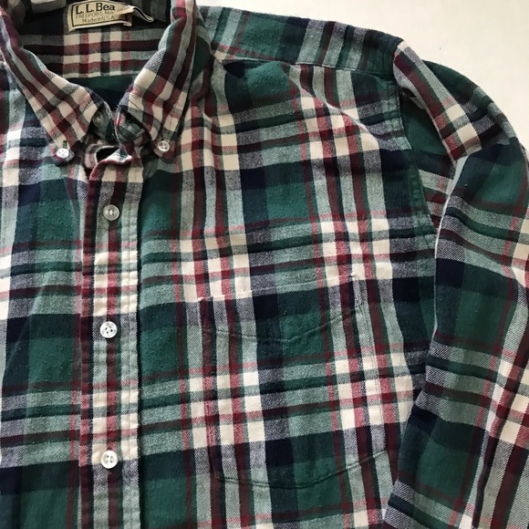 Bundle 2 Vintage LL Bean Broken In Flannel Shirts - Picture 6 of 10